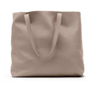 Cuyana grey leather tote purse bag  shoulder